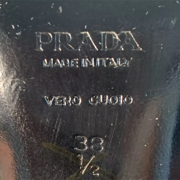 PRADA Womens Black Heels Pumps Sling back Shoes Size 38.5 $700 MSRP - Picture 7 of 9